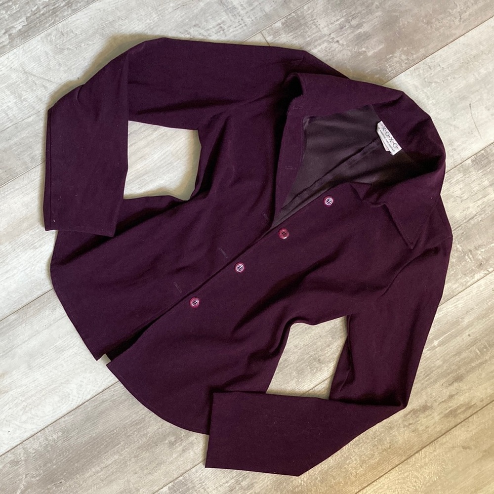 Y2K Purple Button Up Blazer Jacket